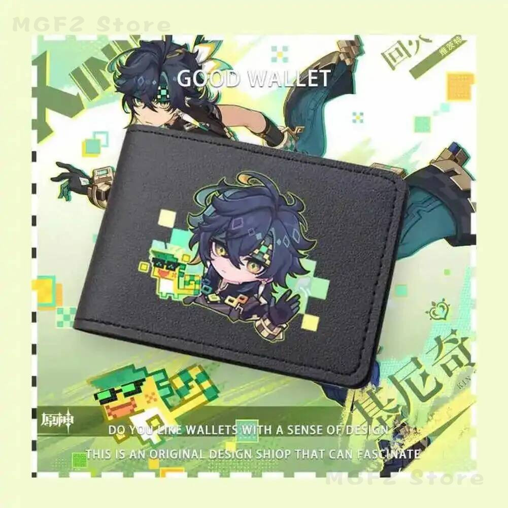 Women'S Accessories Wallet - アニメ女性カードホルダー小銭入れ学生原神インパクト Kinich 漫画財布 PU レザーユニセックス財布メンズ財布ギフト