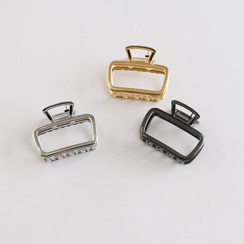 Hair Claw Clip Set - 新しいファインヴィンテージ女性小さなヘアピンミニマリストスタイルポニーテールスクエアカニ合金ヘア爪クリップ女の子のためのアクセサリーギフト