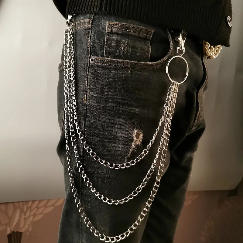 Women'S Accessories Wallet - レイヤーメタルベルトチェーンパンクフックメタルウエストウォレットキーチェーンジュエリーヒップホップファッション男性女性用ジュエリーアクセサリー新作