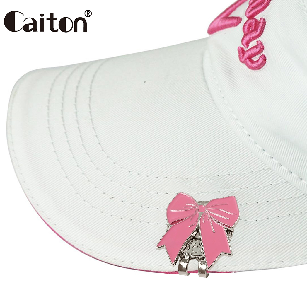 Women'S Golf Accessories - Caiton ピンクリボンゴルフハットクリップ磁気ボールマーカー、女性ゴルファー向けのかわいいキャップアクセサリーギフト、パッティンググリーン練習ゲームセット