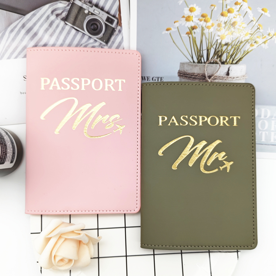 Women'S Accessories Wallet - 2 個セット Mr/Mrs 恋人カップル PU レザーパスポートカバーケースカードホルダートラベルアクセサリー軽量財布女性男性用