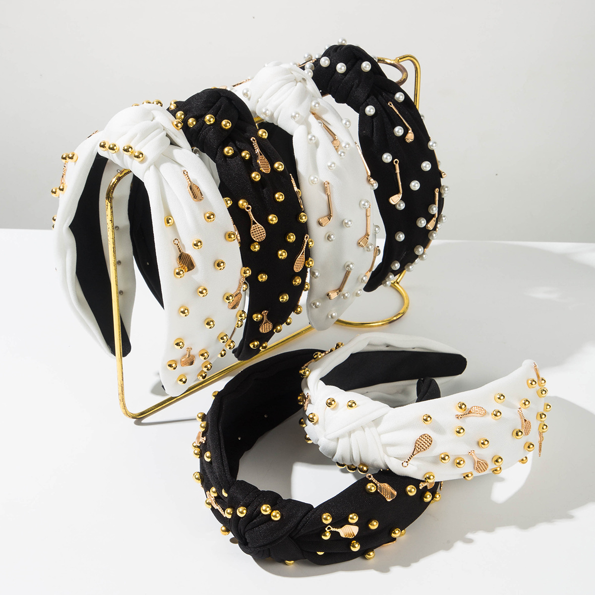 Women'S Golf Accessories - ポップスポーツ女性ヘッドバンドミニゴルフクラブ合金卓球ラケットヘッドドレススポーティな女性ゴルフバドミントンギフトヘアアクセサリー