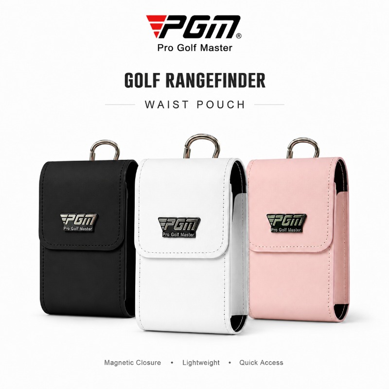 Women'S Golf Accessories - PGM 磁気ゴルフウエストポーチ距離計ケースクリップオン PU レザー軽量ヒップベルトバッグクイックアクセスゴルフアクセサリー男性女性