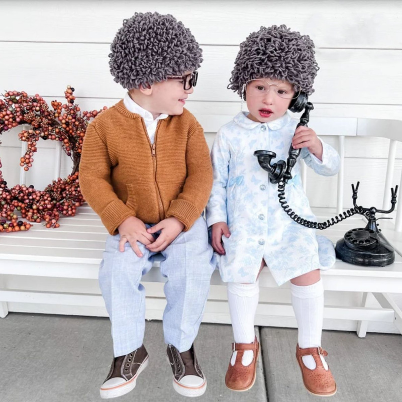 かわいい子供用男の子女の子おばあちゃん女性カーリーヘアウィッ - Women'S Winter Accessories Set のレビューと価格
