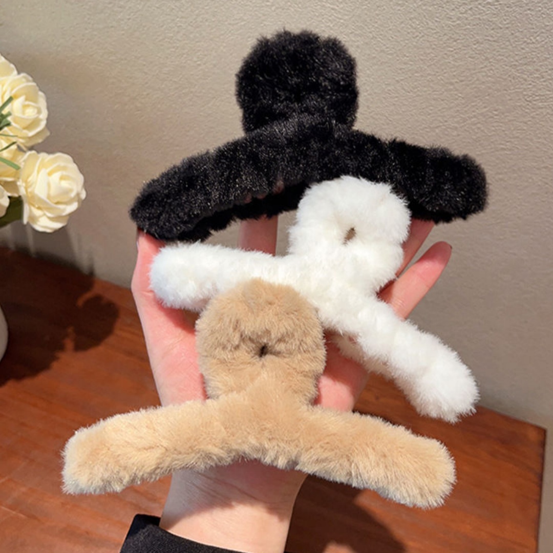 冬豪華な髪の爪エレガントなアクリルヘアピンフェイクファーヘア - Women'S Winter Accessories Set のレビューと価格