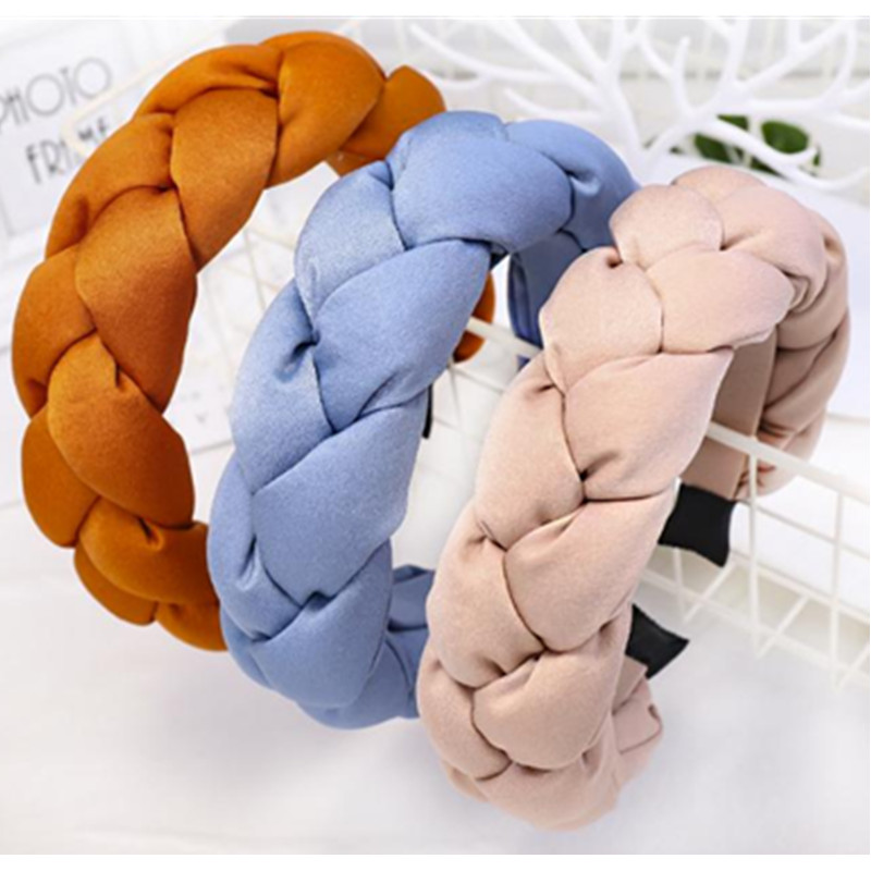 女性用の厚い編みこみのヘッドバンド,大人用の無地のヘッドドレ - Women'S Winter Accessories Set のレビューと価格