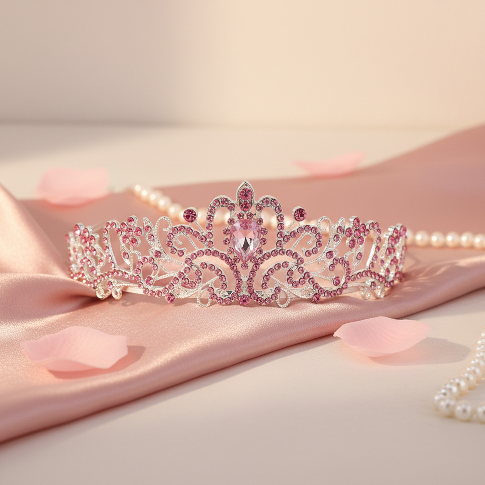 エレガントなブライダルクラウンキラキララインストーンティアラ - Women'S Accessories And Jewelry のレビューと価格