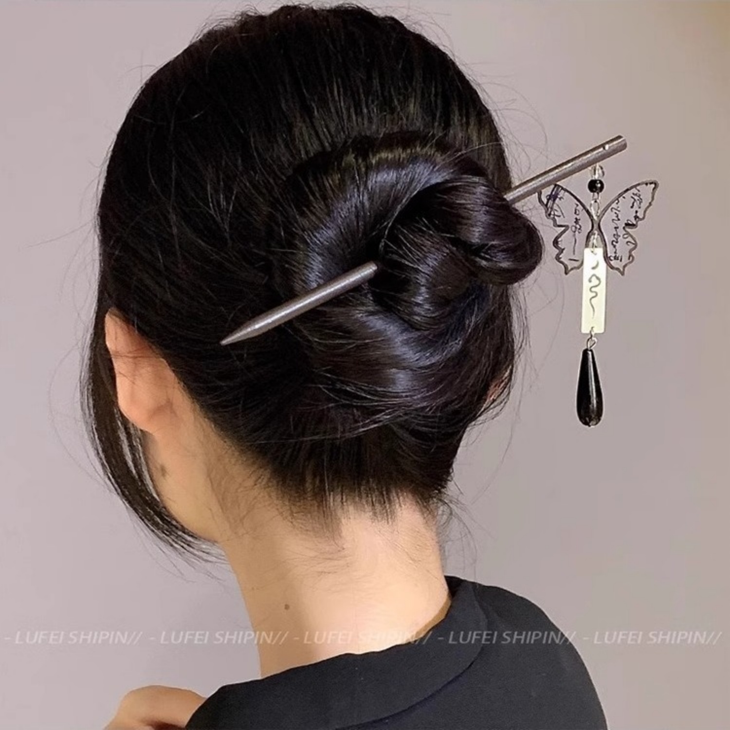 ライト高級木製タッセルヘアピン女性のためのヴィンテージインク - Hair Fork Stick のレビューと価格