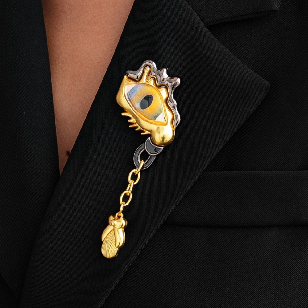 ハイエンドメタルアイティアドロップタッセルブローチピン女性用 - Women'S Accessories And Jewelry のレビューと価格