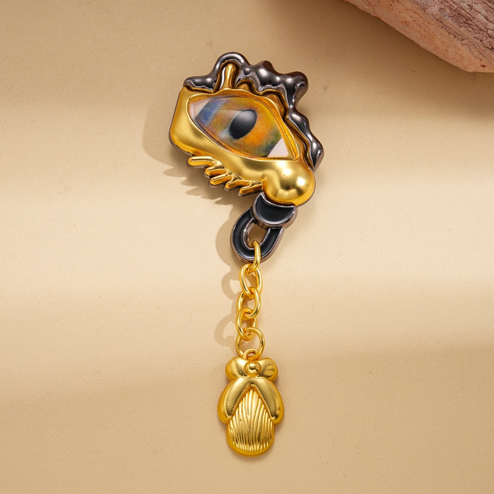 ハイエンドメタルアイティアドロップタッセルブローチピン女性用 - Women'S Accessories And Jewelry のレビューと価格