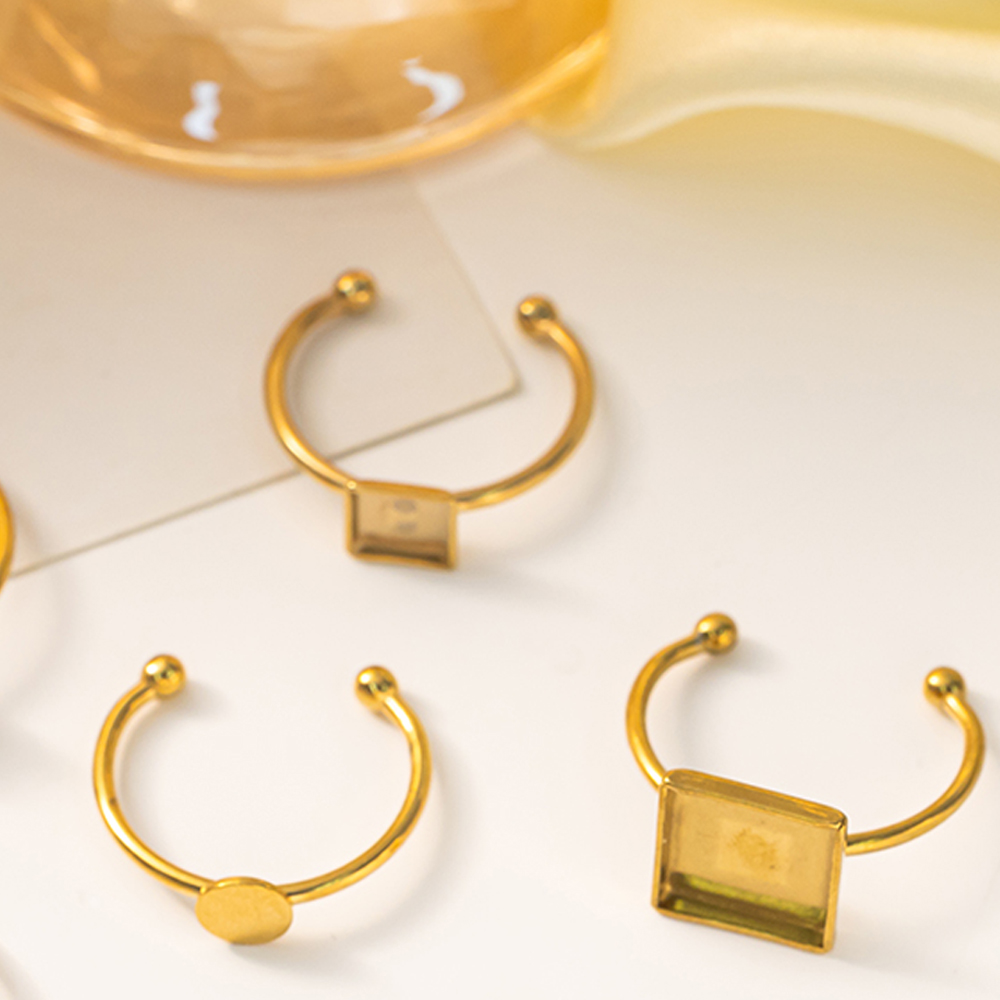 5 個のステンレス鋼調節可能なハートオープンリング設定ブラン - Ring Set Adjustable のレビューと価格