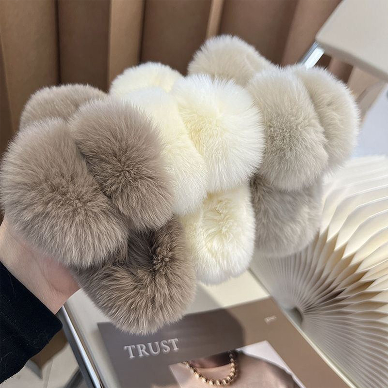 女性のための偽の毛皮の髪の爪,ウサギのヘアピン,ぬいぐるみの - Hair Claw Clip Set のレビューと価格