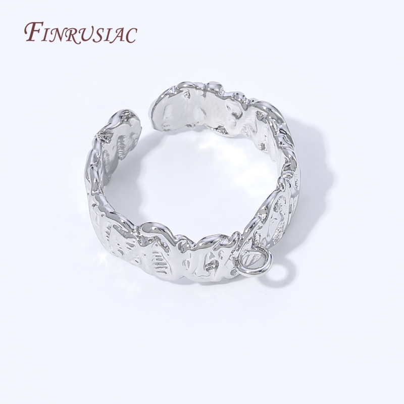 18K金メッキオープンアジャスタブルリングブランクベース、真 - Ring Set Adjustable のレビューと価格