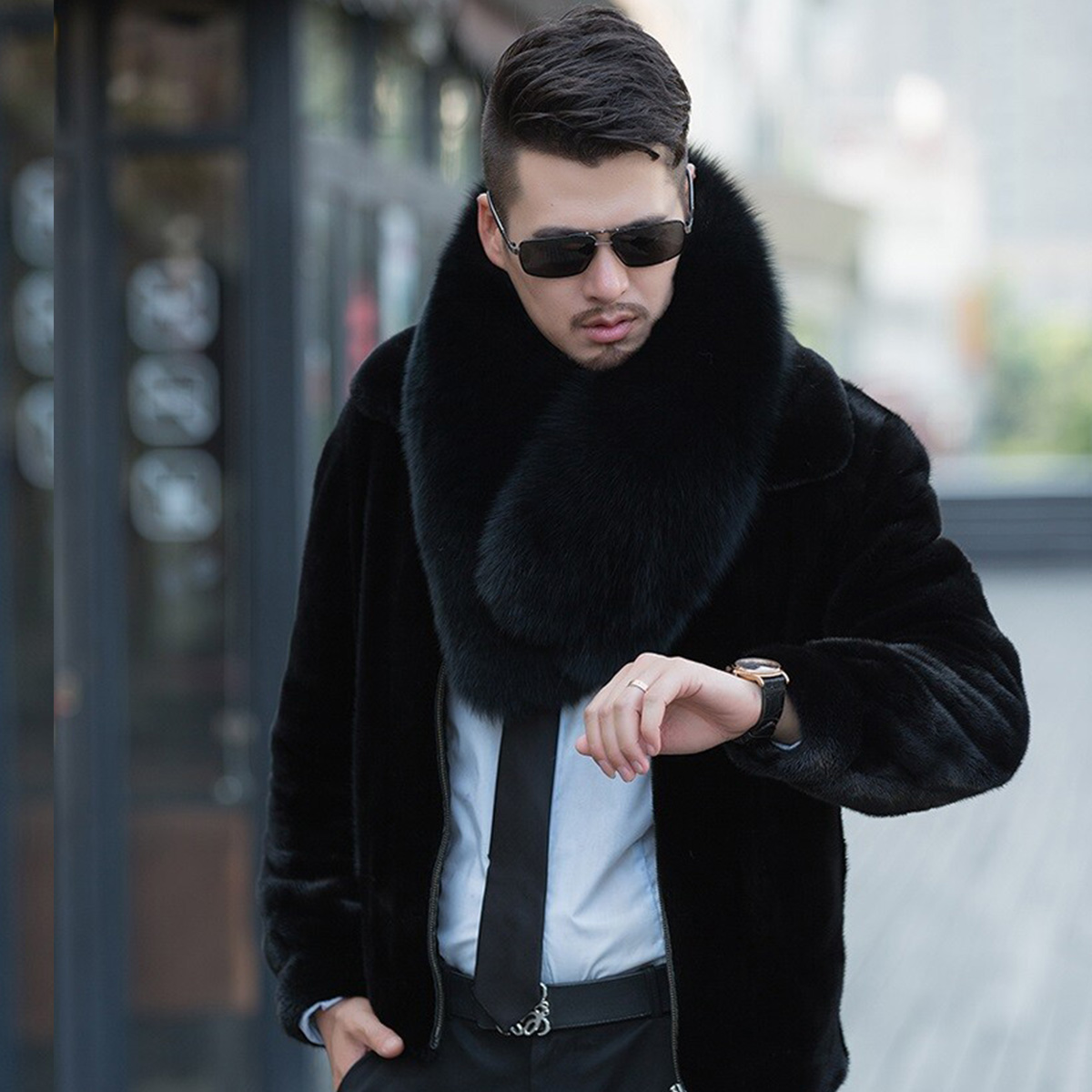本物のフォックスファースカーフ冬のアクセサリースカーフネック - Women'S Winter Accessories Set のレビューと価格