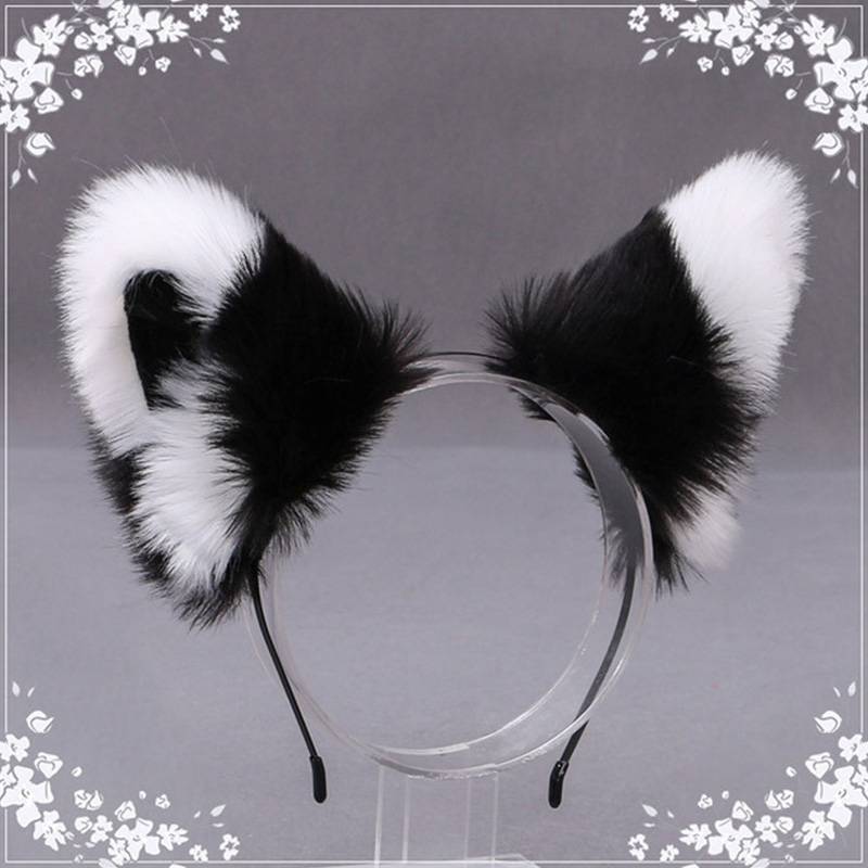 ふわふわキツネ猫耳ぬいぐるみヘッドバンドソフト毛皮のようなヘ - Women Accessories On Sale のレビューと価格