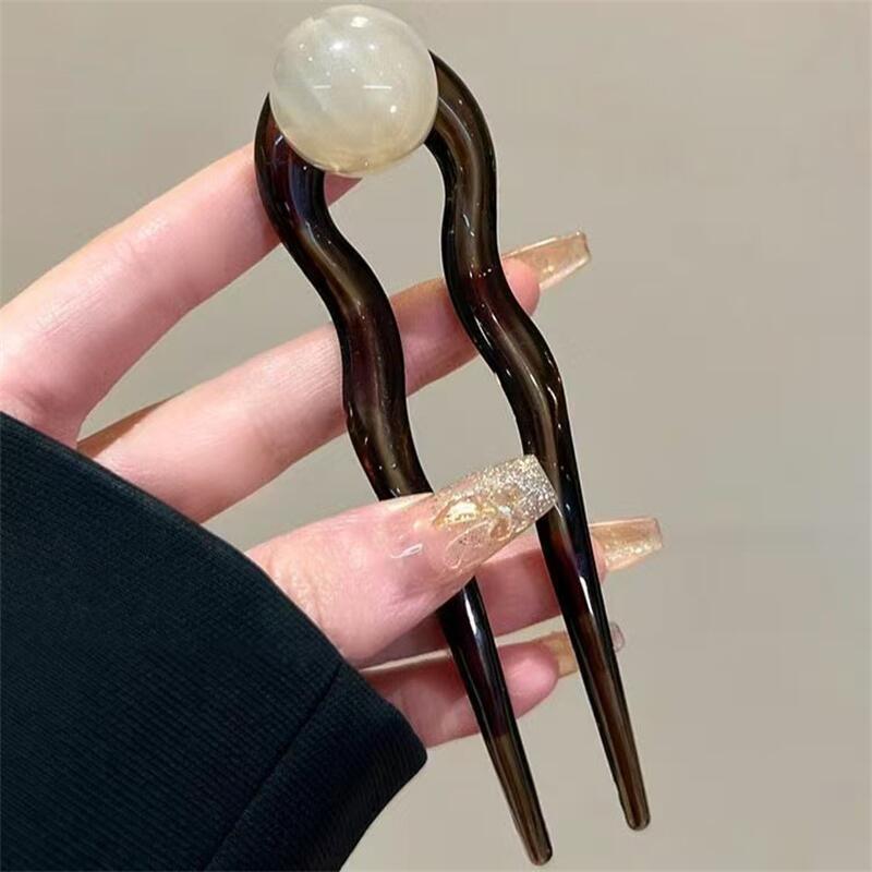 ファッションカラーパール U 字型ヘアスティックヘアピンヘア - Women Accessories On Sale のレビューと価格