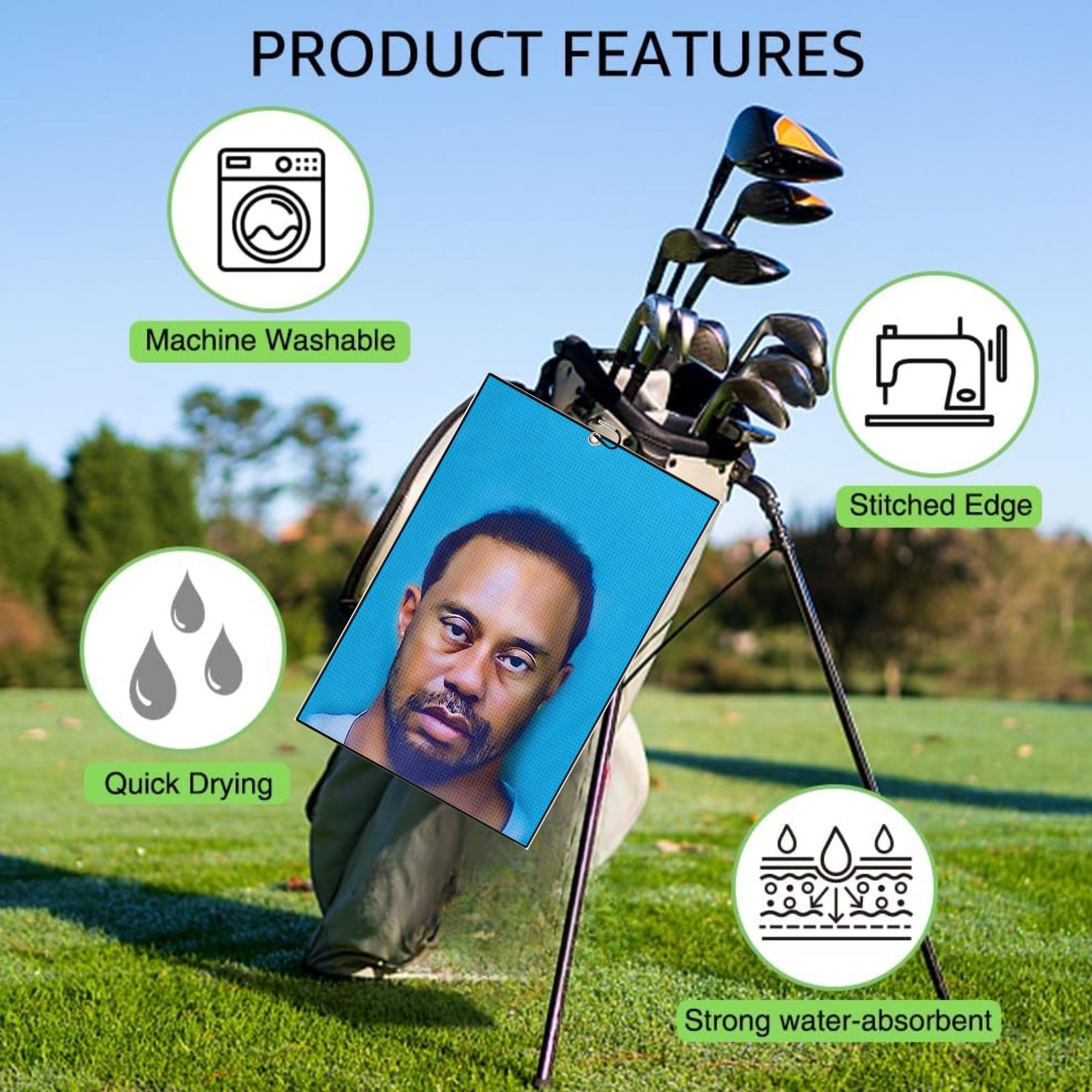 面白いマイクロファイバープレミアムゴルフタオル2枚、男性と女 - Women'S Golf Accessories のレビューと価格