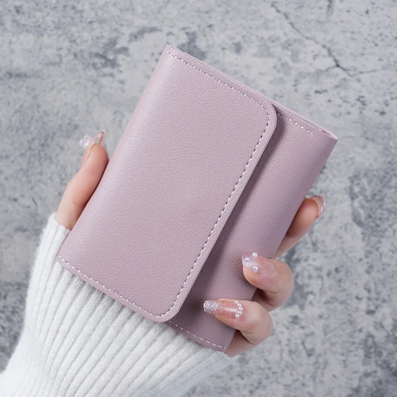 トレンディなショートレディースウォレット超薄型三つ折り滑らか - Women'S Accessories Wallet のレビューと価格