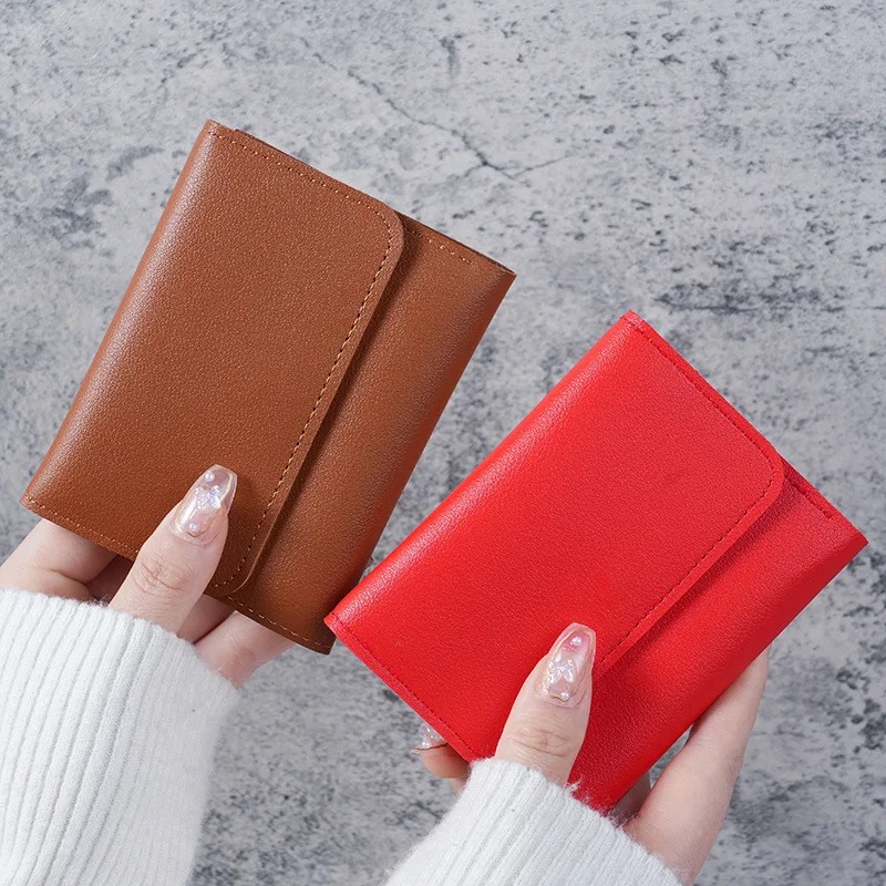 トレンディなショートレディースウォレット超薄型三つ折り滑らか - Women'S Accessories Wallet のレビューと価格