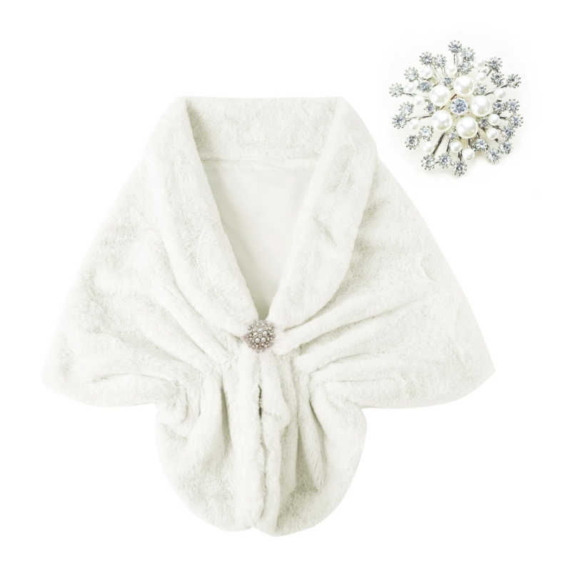 ファッションポンチョケープセットエレガントショルダーカバー女 - Women'S Winter Accessories Set のレビューと価格