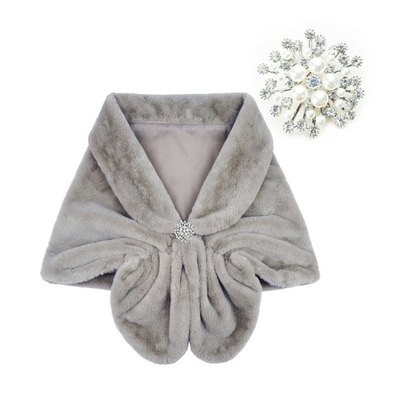 ファッションポンチョケープセットエレガントショルダーカバー女 - Women'S Winter Accessories Set のレビューと価格