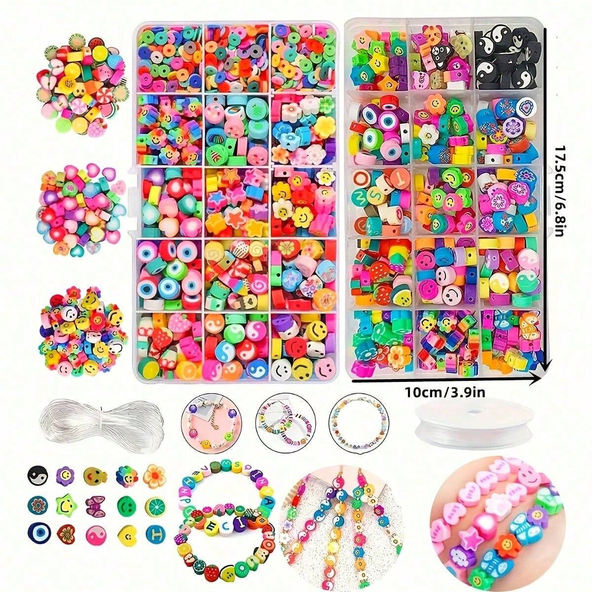 1450/1200/250個入りポリマークレイビーズセット、 - Women Accessories Gift Set のレビューと価格