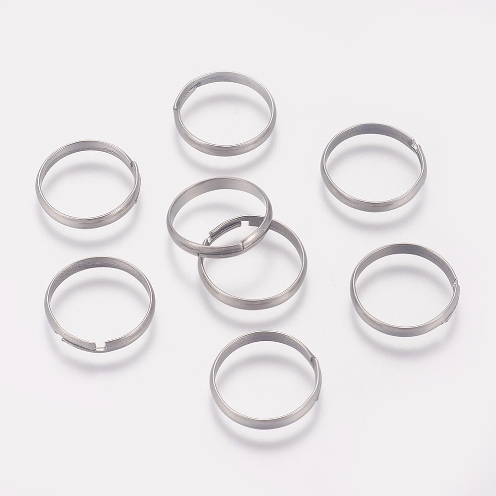 50個 変色しにくい316サージカルステンレススチール製指輪 - Ring Set Adjustable のレビューと価格