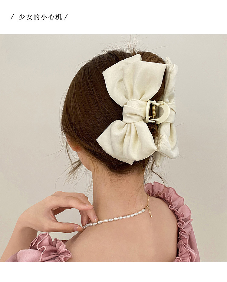 弓の髪の爪クリップ大サメの爪ヘアクリップ固体ちょう結びヘアピ - Hair Claw Clip Set のレビューと価格