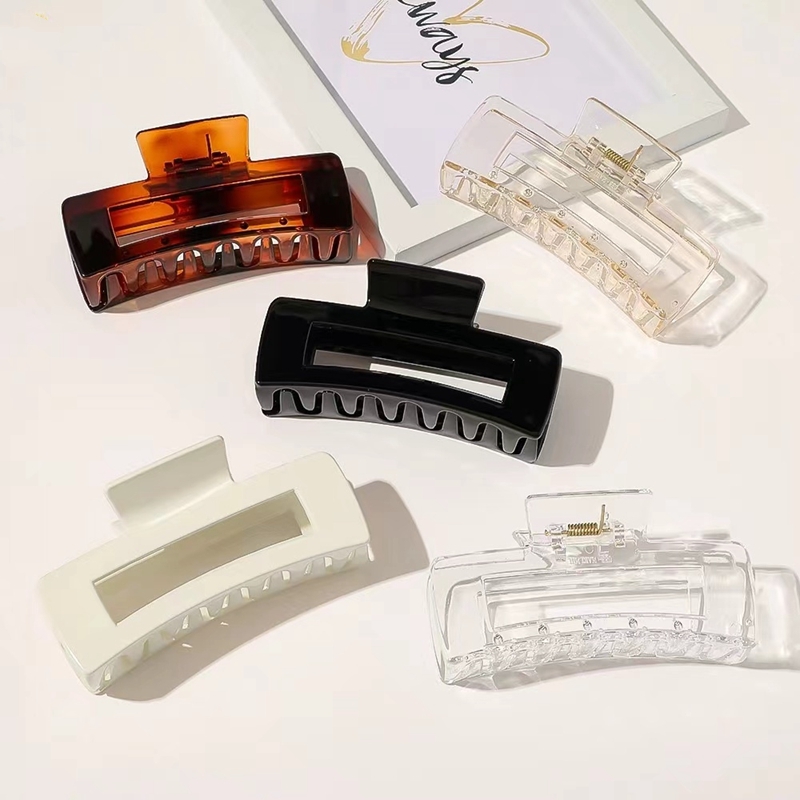 女性と女の子のための大きなアクリルヘア爪,ヘアクリップ,8. - Hair Claw Clip Set のレビューと価格
