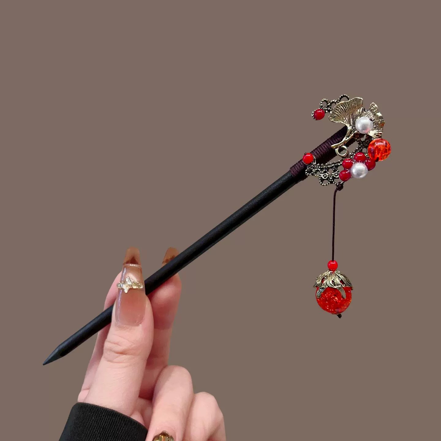 アンティーク木製ヘアピン女性のエレガントなヘアスティック新中 - Hair Fork Stick のレビューと価格