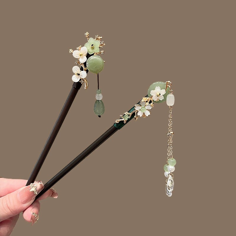 アンティーク木製ヘアピン女性のエレガントなヘアスティック新中 - Hair Fork Stick のレビューと価格