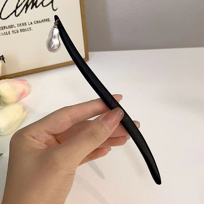 ヴィンテージ中国風の木製花ヘアスティックパールヘアピンジュエ - Hair Fork Stick のレビューと価格
