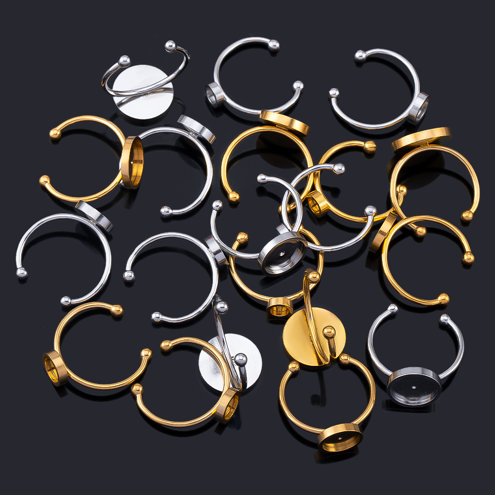 10 個調節可能なオープンフィンガーリング設定ステンレス鋼  - Ring Set Adjustable のレビューと価格