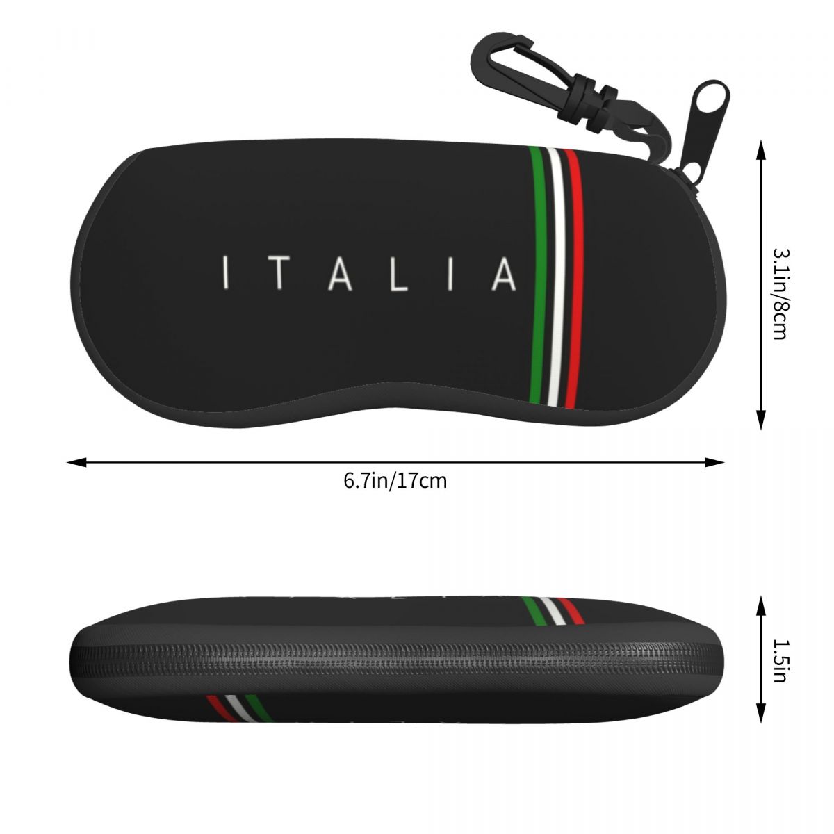 男性と女性のためのイタリア国旗眼鏡ケース、ソフトサングラスケ - Women Accessories Qatar のレビューと価格