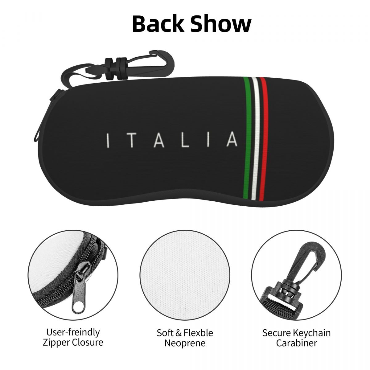 男性と女性のためのイタリア国旗眼鏡ケース、ソフトサングラスケ - Women Accessories Qatar のレビューと価格