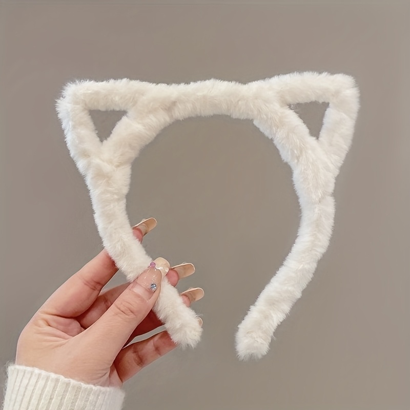 1/4 個の猫耳ぬいぐるみヘッドバンド、女性用大型ヘッドバン - Women'S Winter Accessories Set のレビューと価格