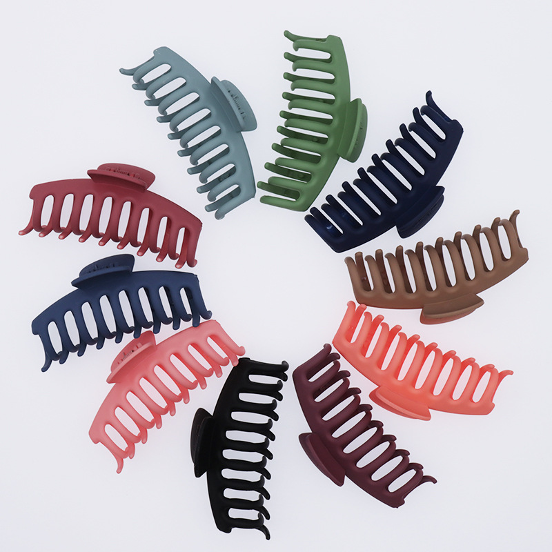 2022 新大型ヘア爪女性のための爪クリップ韓国頭飾りソリッ - Hair Claw Clip Set のレビューと価格