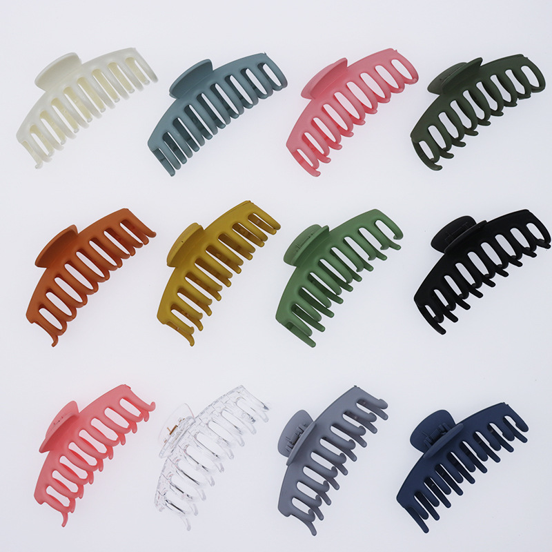 2022 新大型ヘア爪女性のための爪クリップ韓国頭飾りソリッ - Hair Claw Clip Set のレビューと価格
