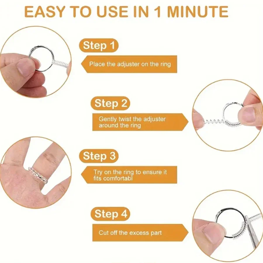 4/8個-リングサイズ調整器-目に見えないリングプロテクター - Ring Set Adjustable のレビューと価格