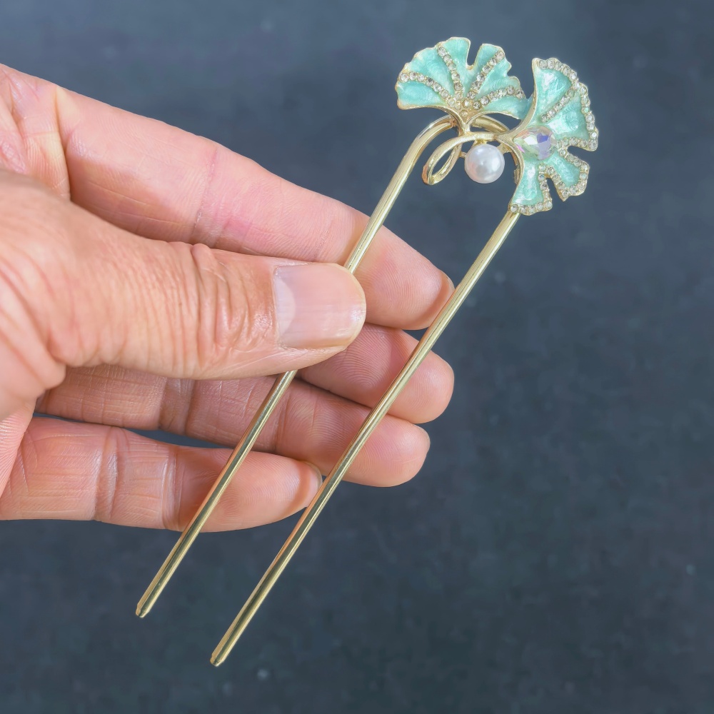 ヴィンテージ花蝶ヘアスティック女性女の子用メタル U 字型ヘ - Hair Fork Stick のレビューと価格