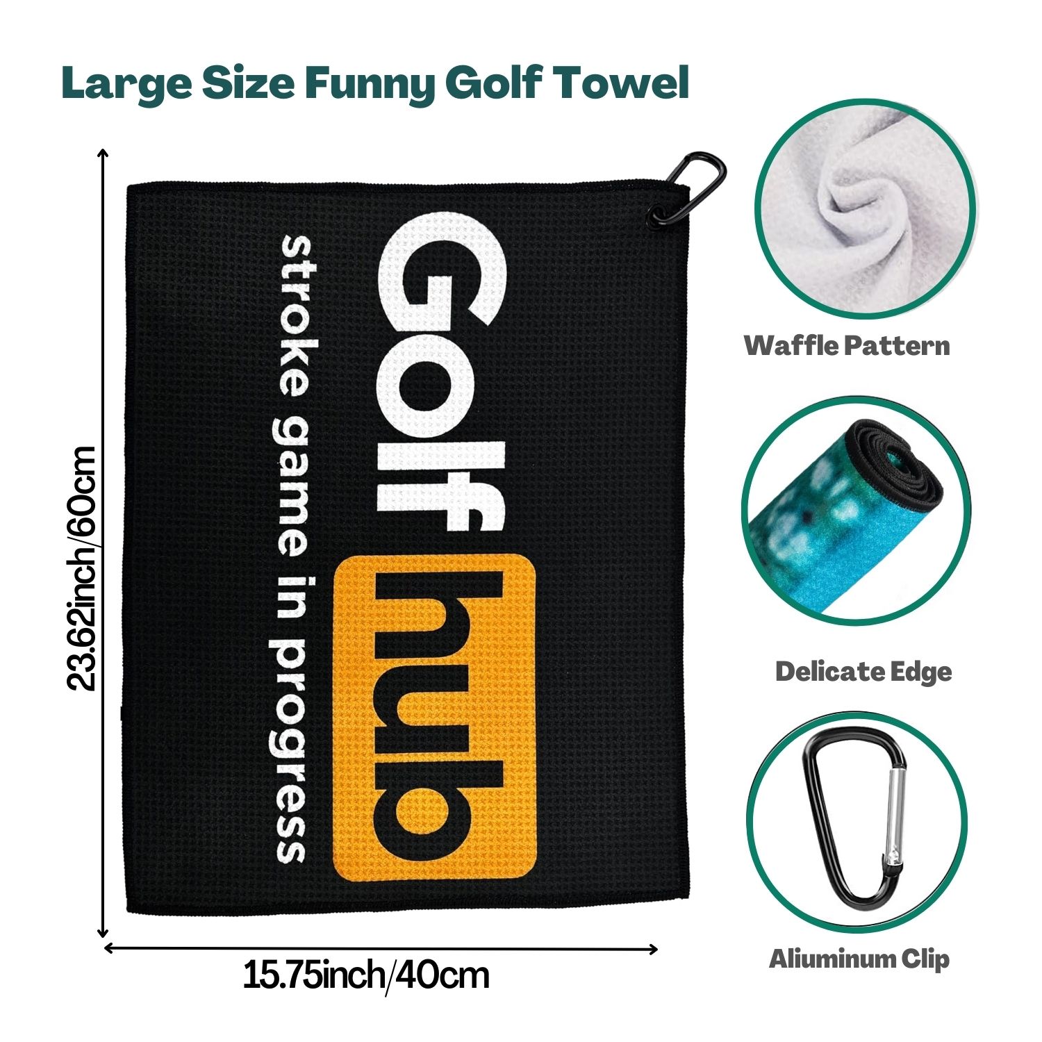 面白いマイクロファイバープレミアムゴルフタオル、男性&女性用 - Women'S Golf Accessories のレビューと価格