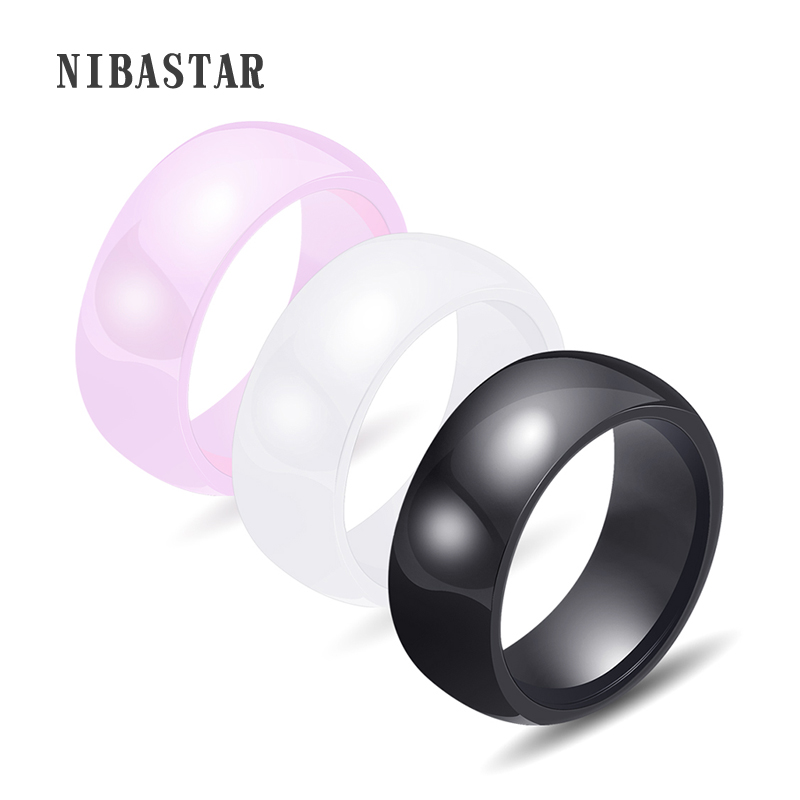 男性と女性のための磨かれたセラミックリング,婚約指輪,ジュエ - Women Accessories Shop Online のレビューと価格