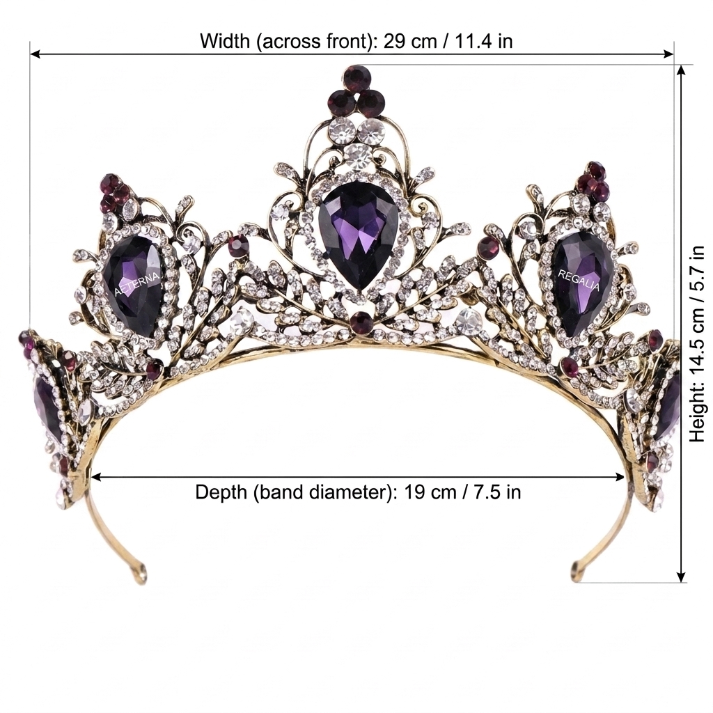 クラウンヘッドピース軽量バロッククラウン結婚式ブライダルパー - Women'S Accessories And Jewelry のレビューと価格