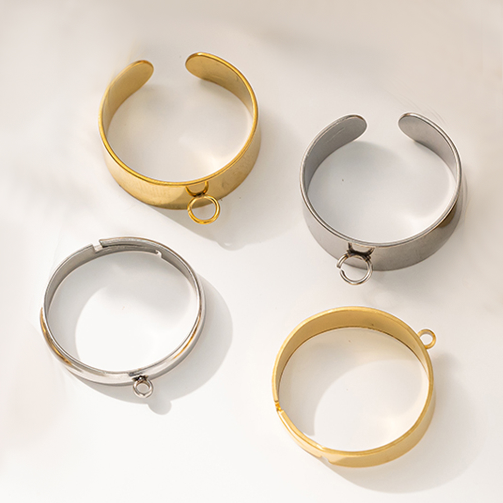 5 ピース/ロットステンレス鋼ゴールドカラーオープン調節可能 - Ring Set Adjustable のレビューと価格