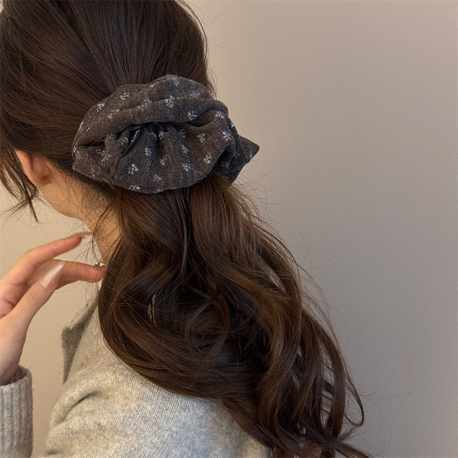 韓国の花柄ニットシュシュ女性女の子弾性ヘアバンドアクセサリー - Women'S Winter Accessories Set のレビューと価格