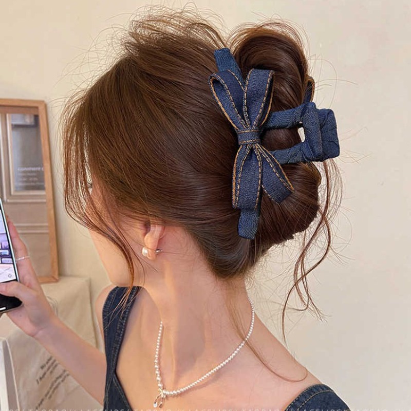 秋冬デニムリボンヘアクリップ（女性用）、高級ヘアバンククリッ - Women'S Winter Accessories Set のレビューと価格