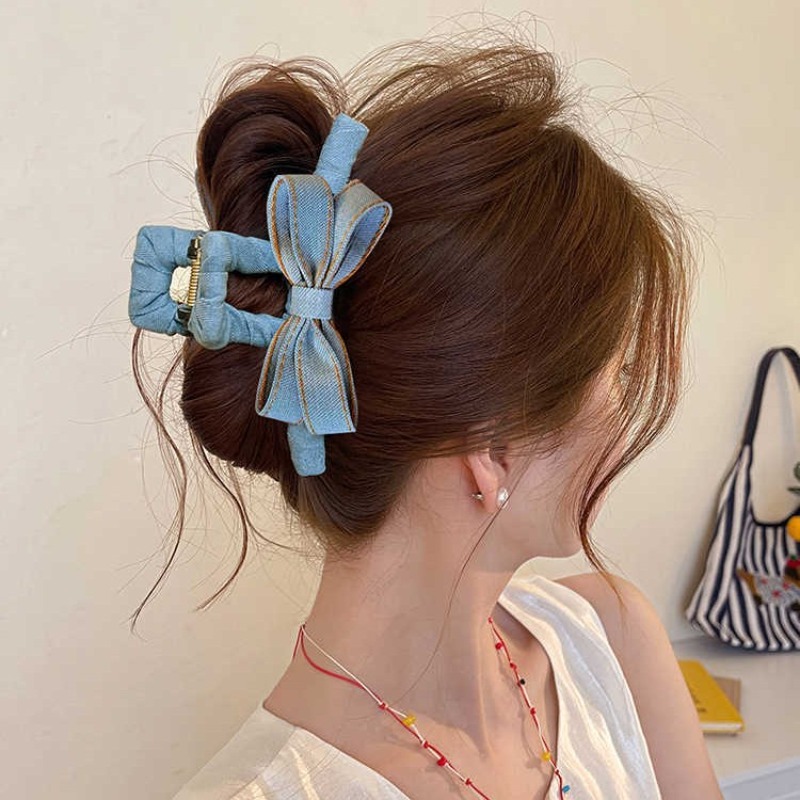 秋冬デニムリボンヘアクリップ（女性用）、高級ヘアバンククリッ - Women'S Winter Accessories Set のレビューと価格