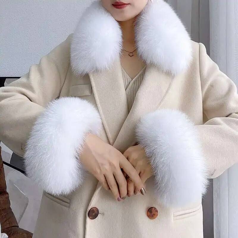 冬用リアルファー襟と袖口セット コート用 レディース ふわふ - Women'S Winter Accessories Set のレビューと価格