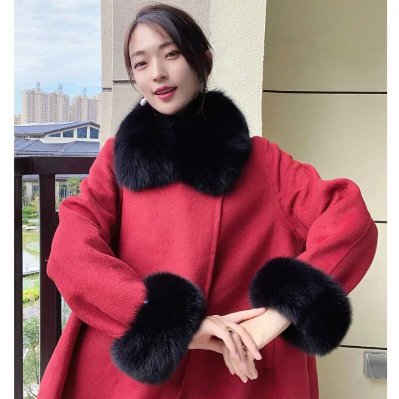 冬用リアルファー襟と袖口セット コート用 レディース ふわふ - Women'S Winter Accessories Set のレビューと価格