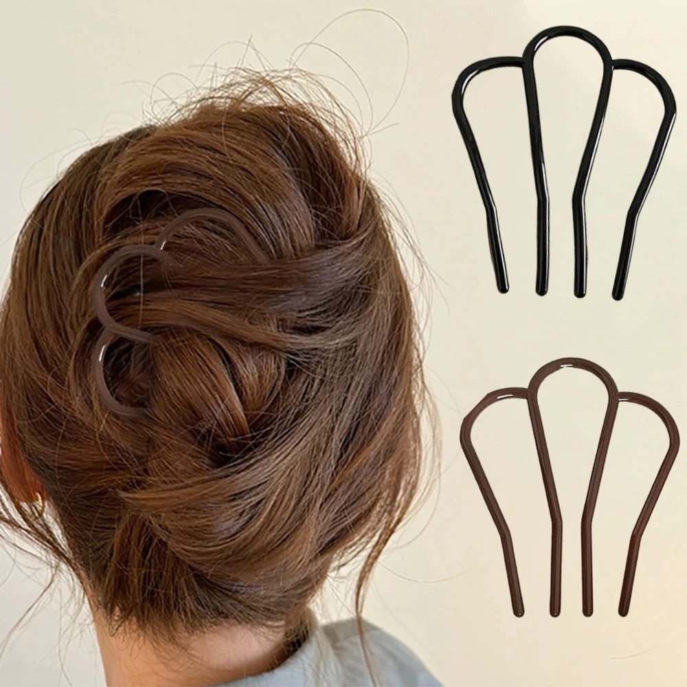 エレガントなソフトアクリル U 字型ヘアスティック女性用ヘア - Hair Fork Stick のレビューと価格